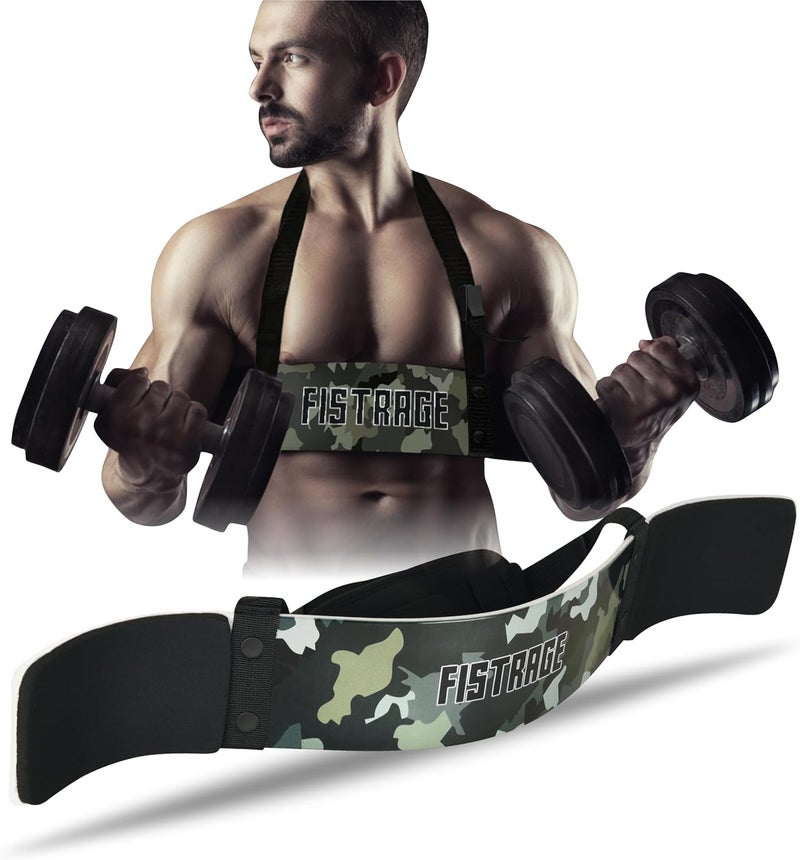 Velo FISTRAGE Arm Blaster for Biceps & Triceps Heavy Duty Aluminum Bicep Curl Isolator with Thick Neck Padding Gym & Home Workout Equipment for Weightlifting and Bodybuilding - Image 1